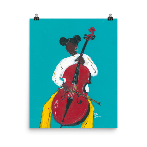 "Sista Plays The Cello" Poster Print