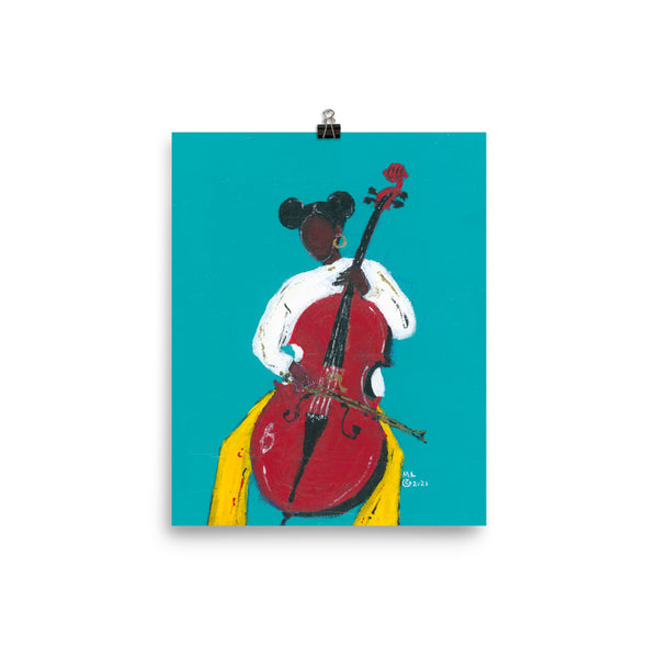 "Sista Plays The Cello" Poster Print