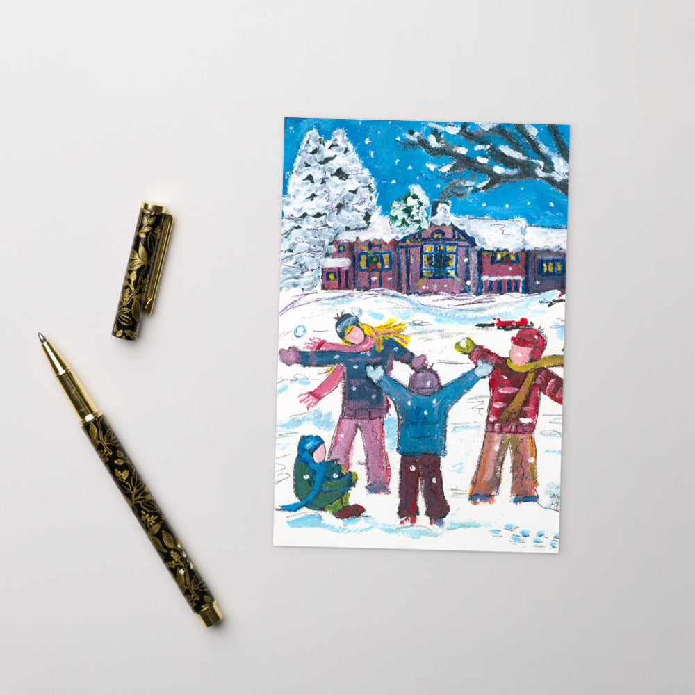 "Snow Day II" Postcard