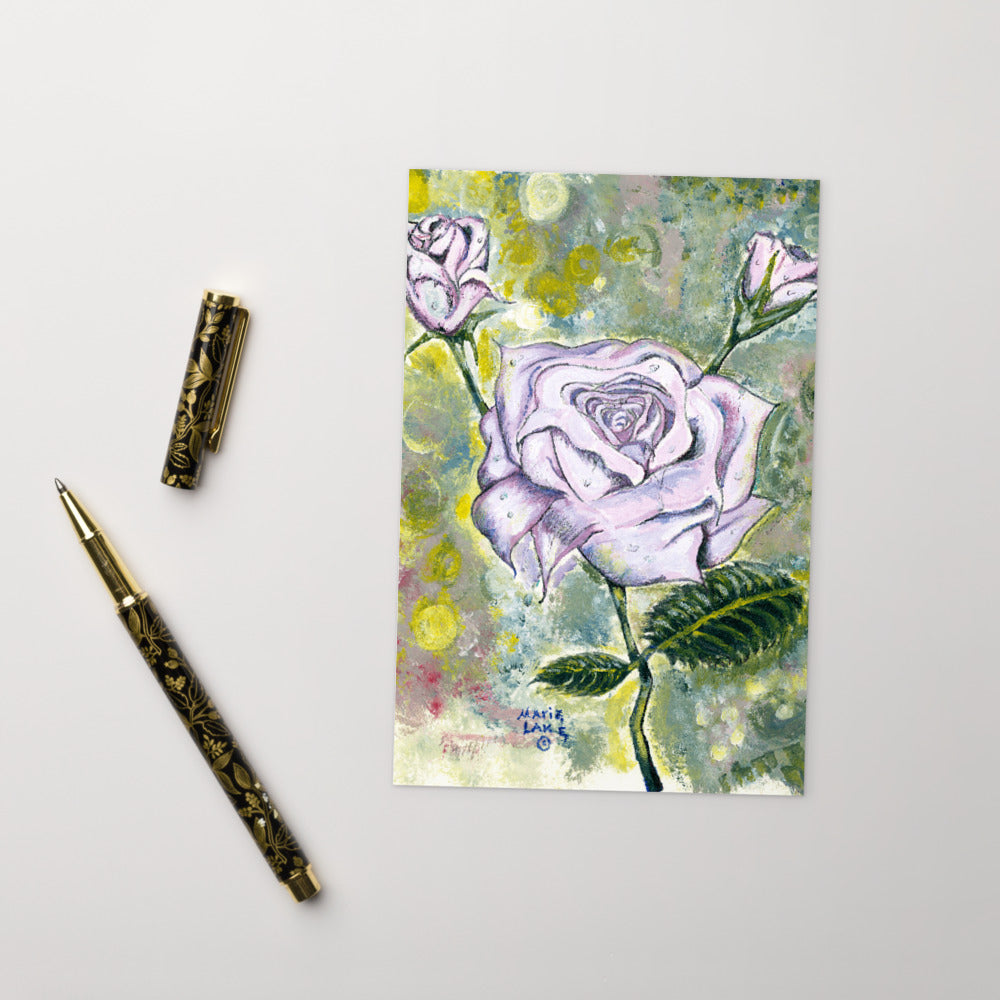 "Enchanting Purple Rose" Postcard