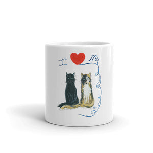 I Heart My Pet Mug (Two Cats)