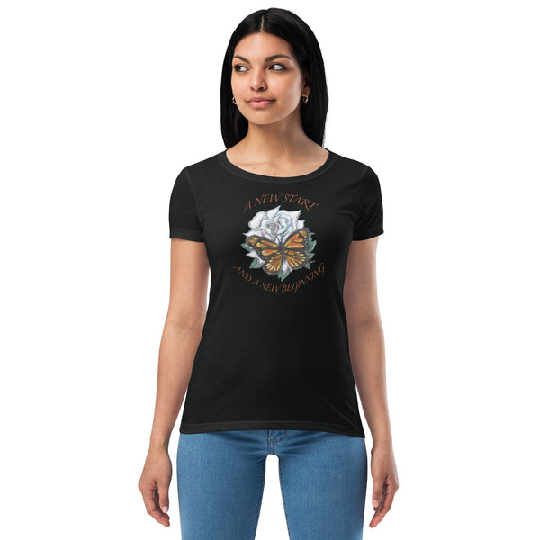 'A New Start' Women’s fitted t-shirt