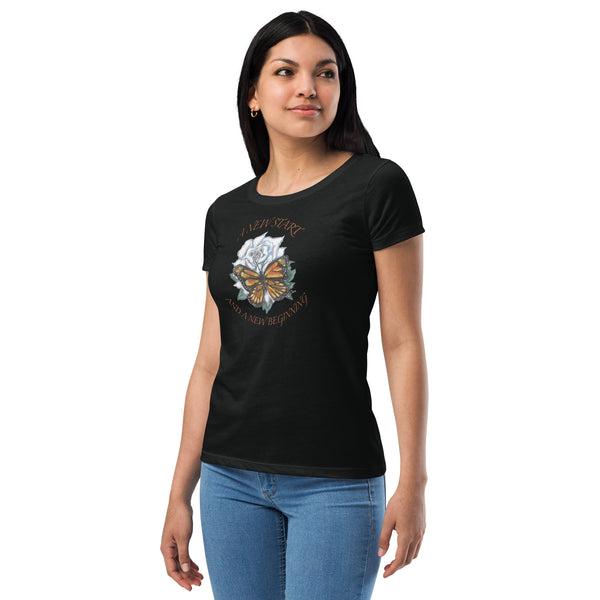 'A New Start' Women’s fitted t-shirt