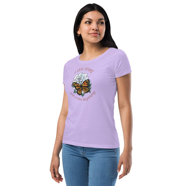 'A New Start' Women’s fitted t-shirt